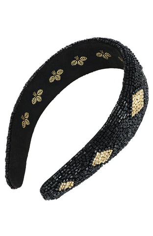 Blanca Headband - Black/Gold